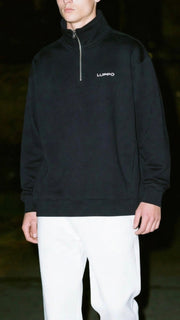 Quarter-Zip Drop Shoulder Sweatshirt
