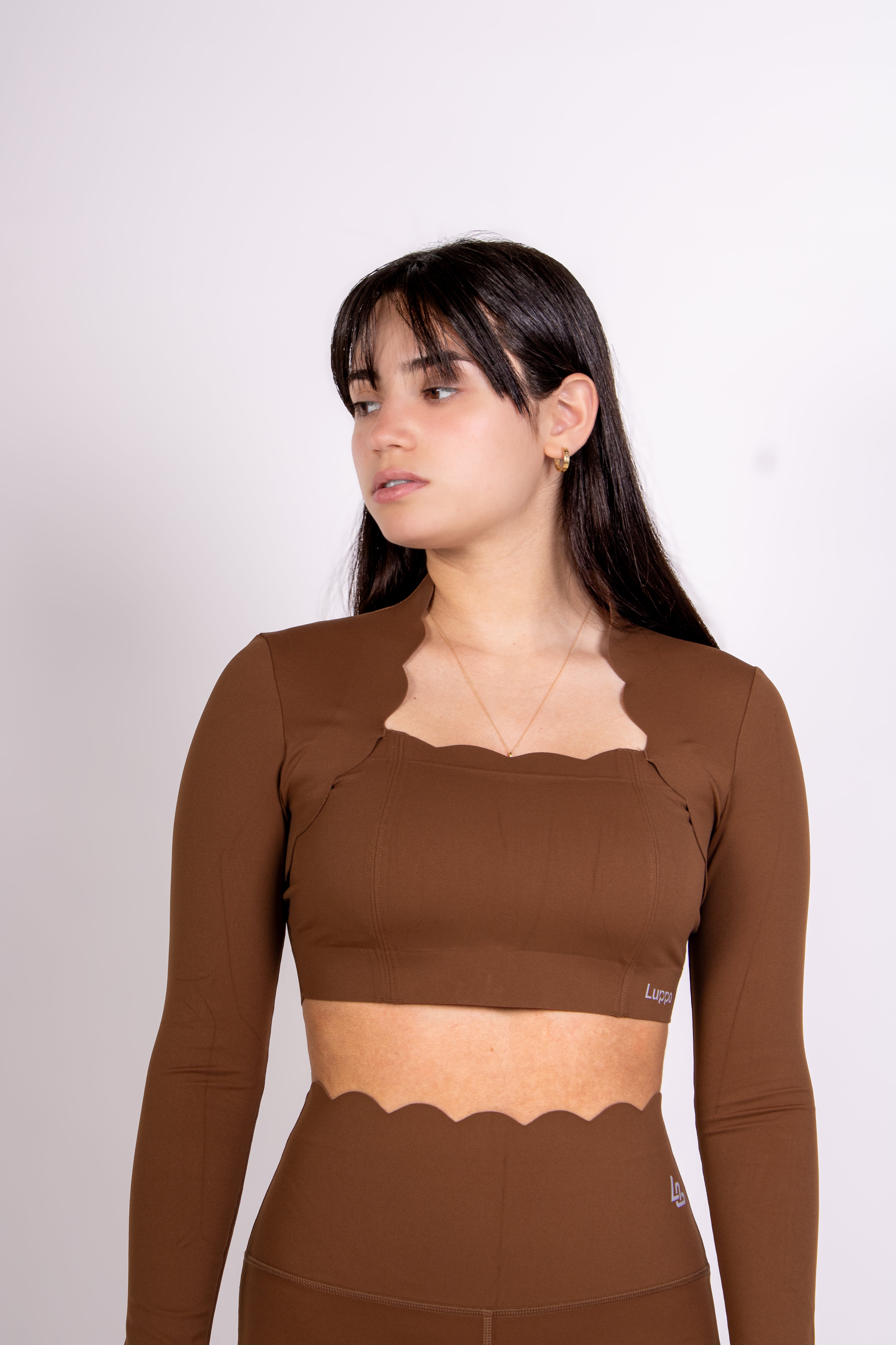 Ivory Wave Long Sleeve Top