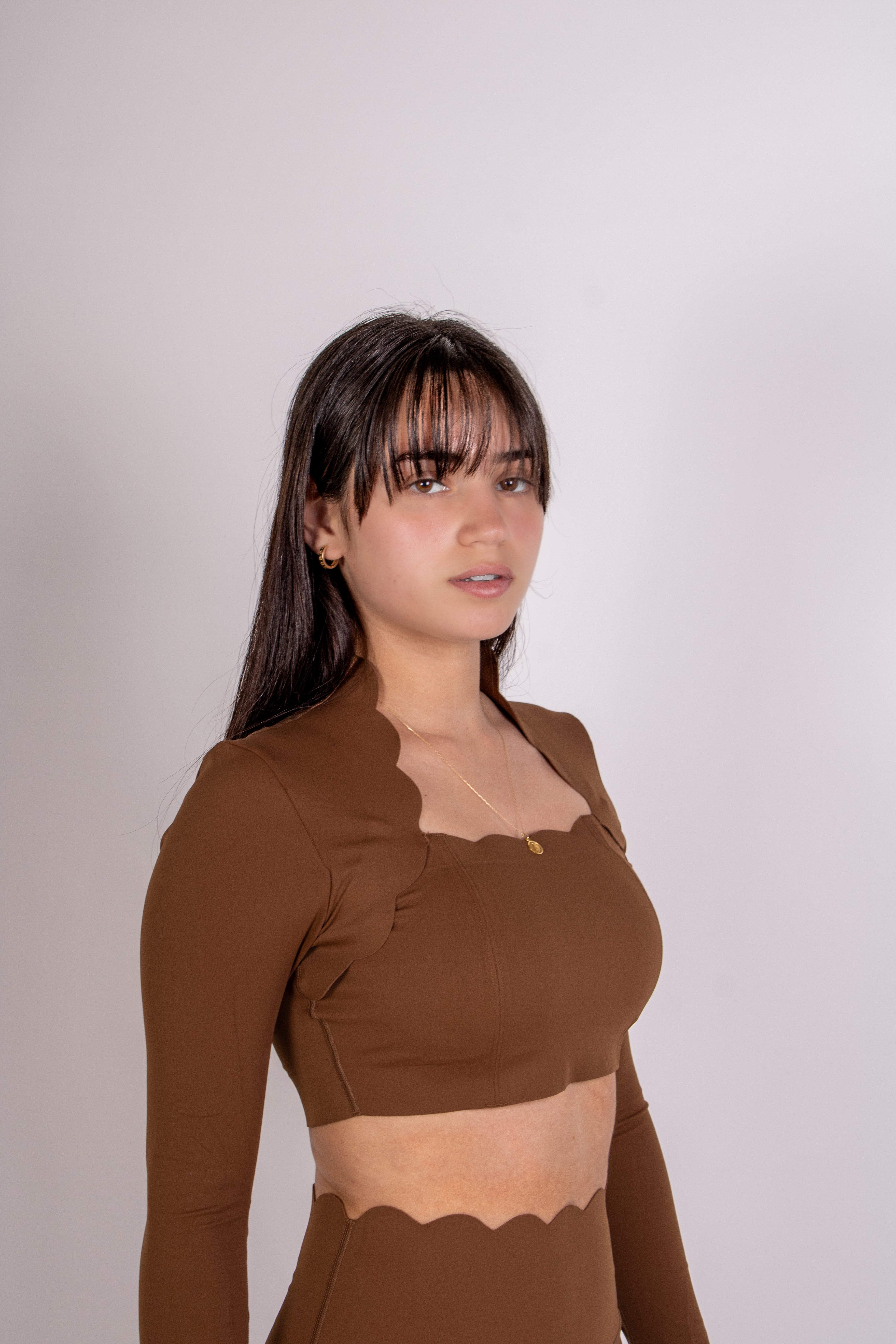 Ivory Wave Long Sleeve Top