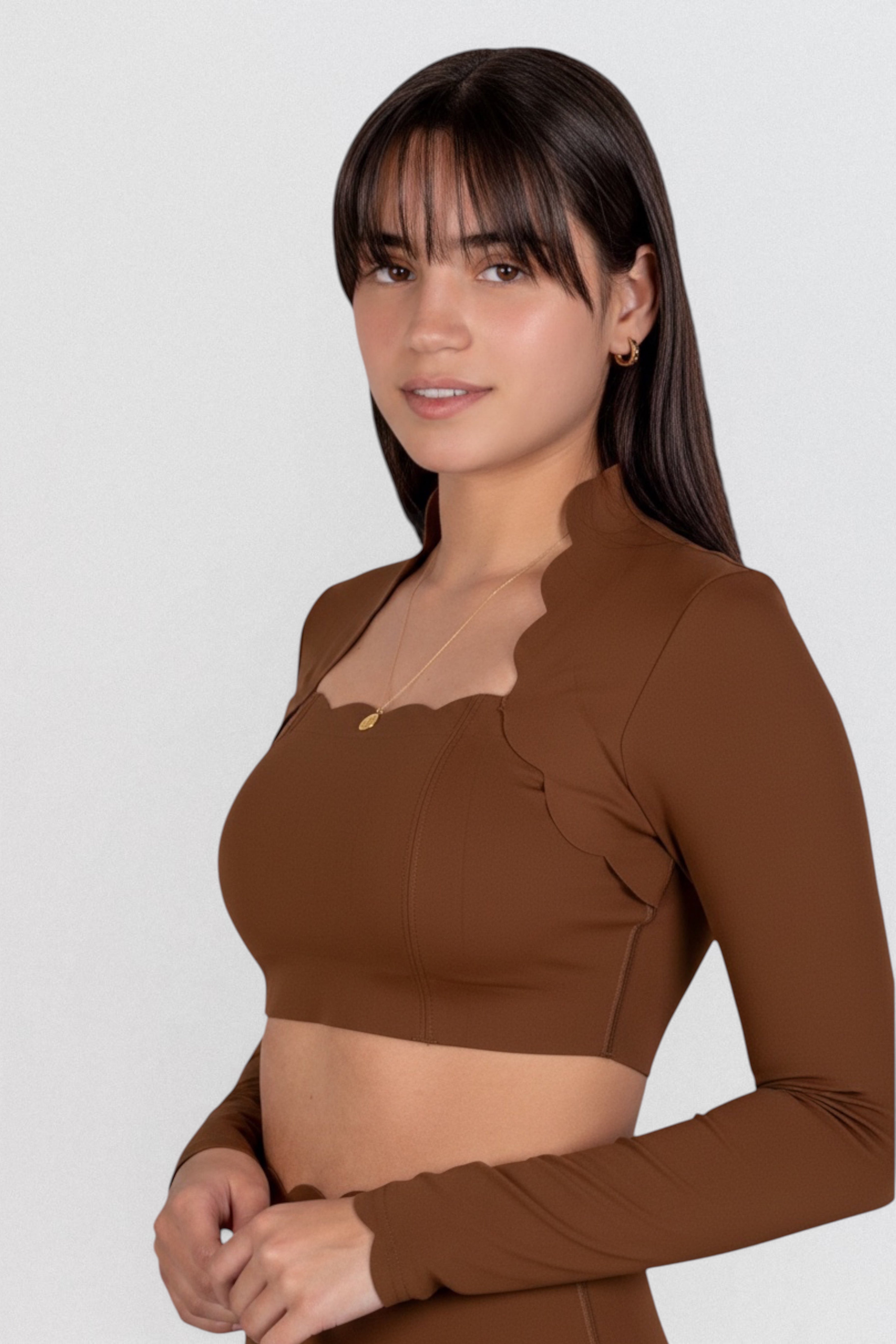 Ivory Wave Long Sleeve Top