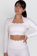 Ivory Wave Long Sleeve Top