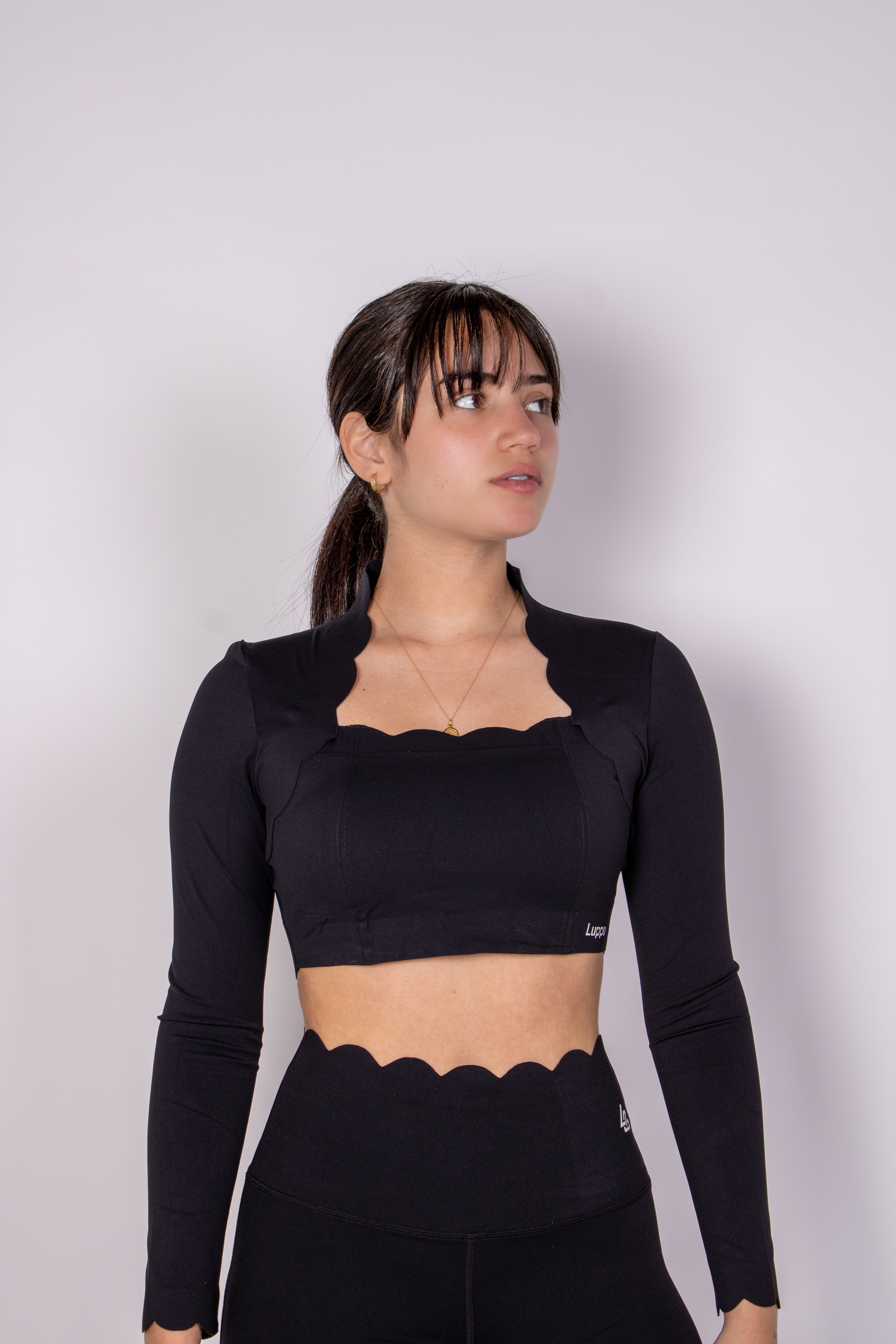 Ivory Wave Long Sleeve Top