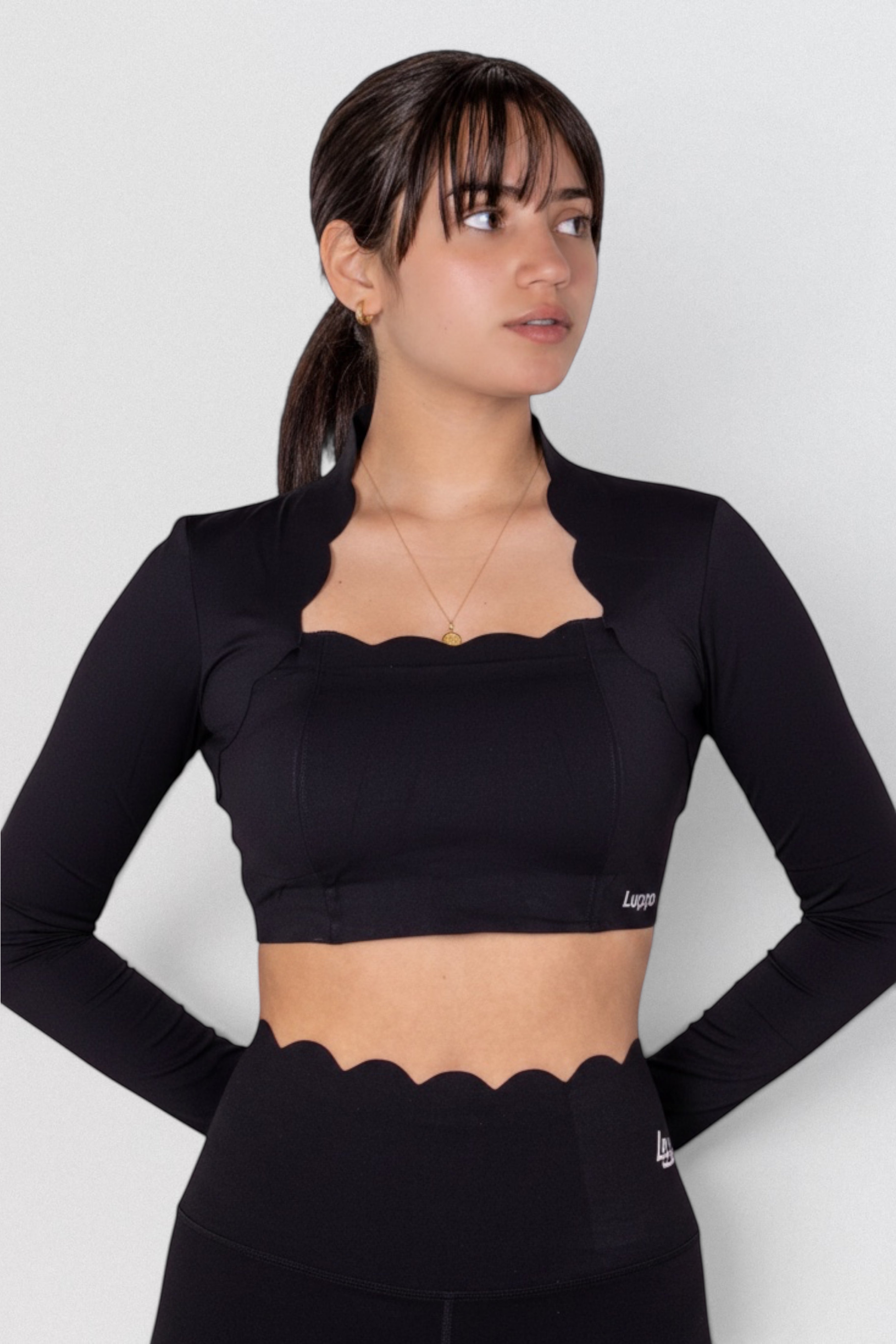 Ivory Wave Long Sleeve Top